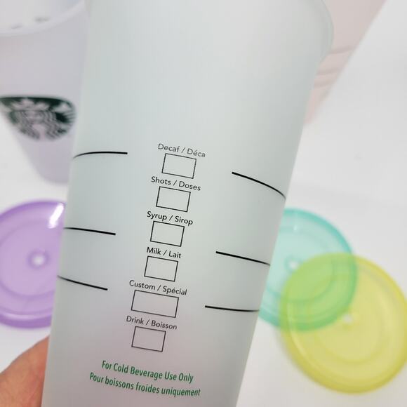 Starbucks Color-Change Reusable Cold Cup Tumblers 24 oz - Set of 5. New - Picture 9 of 12